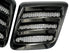Roush 2018-2023 Mustang Hood Heat Extractors - Gloss Black