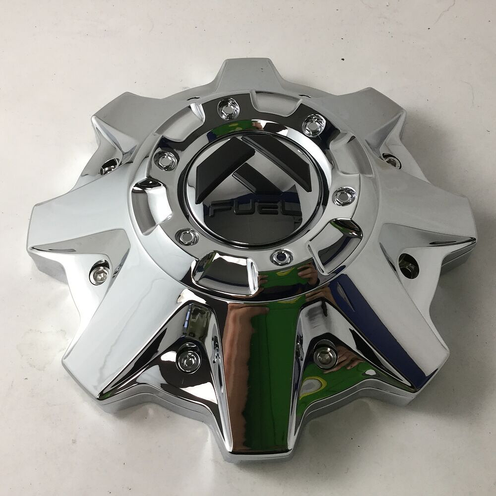 FUEL 8LUG CAP W/ RISER CHROME