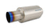 Vibrant Titanium Muffler w/Straight Cut Burnt Tip 4in Inlet / 4in Outlet