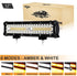 12 inch 240W 6 Modes White&Amber Off Road Led Light Bar