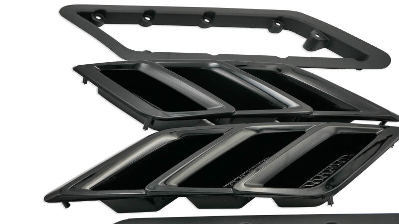 Roush 2015-2023 Roush Mustang Fender Vent Heat Extractors - Gloss Black