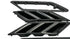 Roush 2015-2023 Roush Mustang Fender Vent Heat Extractors - Gloss Black