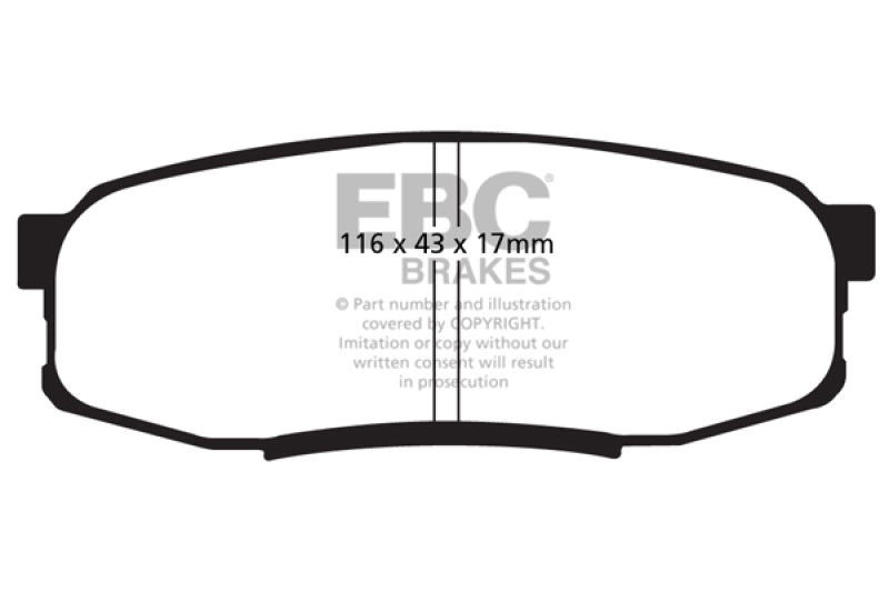 EBC 08+ Lexus LX570 5.7 Yellowstuff Rear Brake Pads