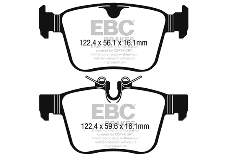 EBC 2016+ Jaguar F-Pace 2.0L TD (180) Greenstuff Rear Brake Pads
