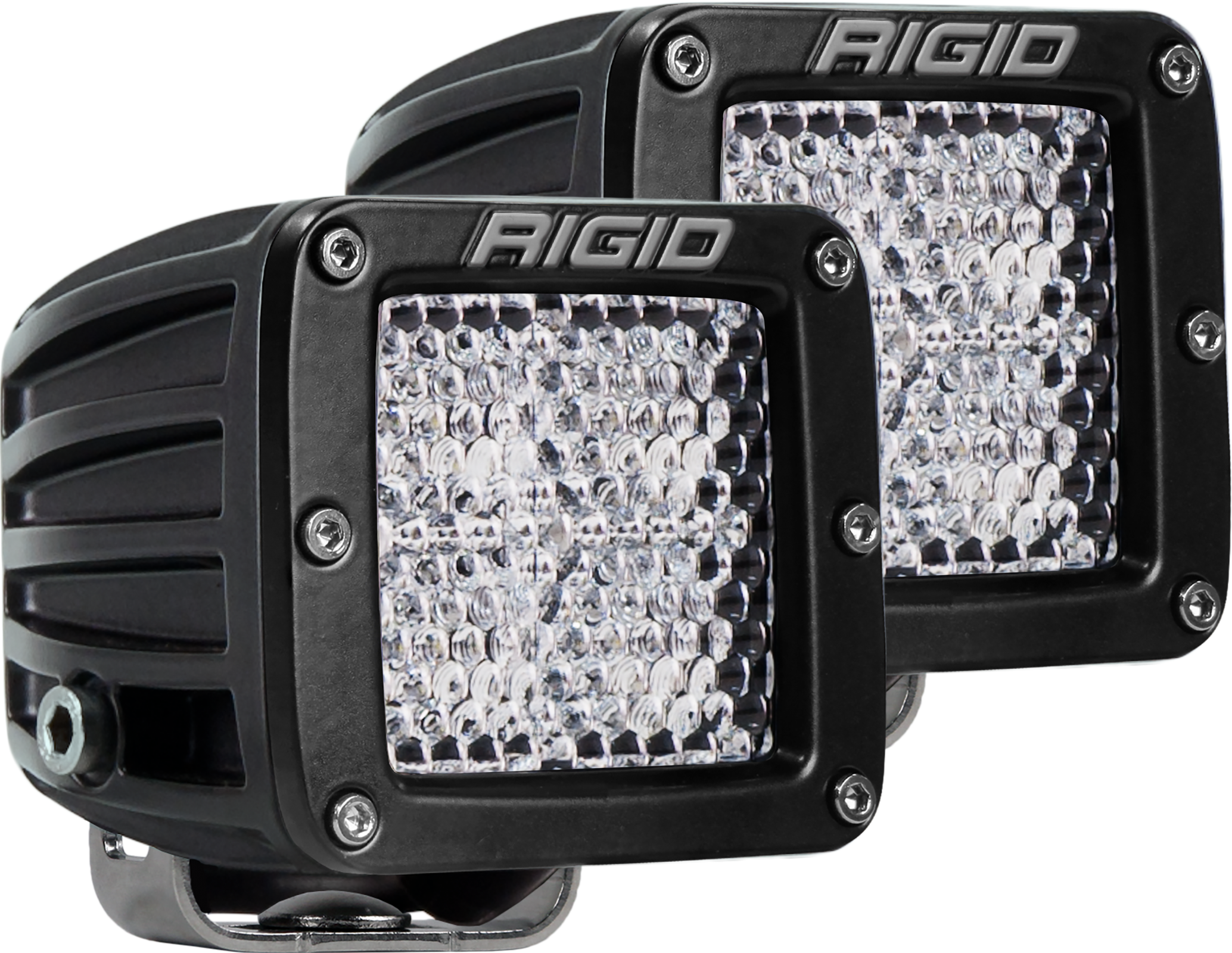 Diffused Surface Mount Black Pair D-Series Pro RIGID Industries