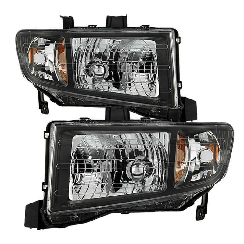 xTune Honda Ridgeline 06-13 Crystal Headlights Black HD-JH-HRID06-AM-BK