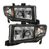 xTune Honda Ridgeline 06-13 Crystal Headlights Black HD-JH-HRID06-AM-BK
