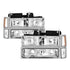 xTune Chevy Suburban 94-98 Headlights w/ Corner & Parking Lights 8pcs Chrome HD-JH-CCK88-AM-C-SET