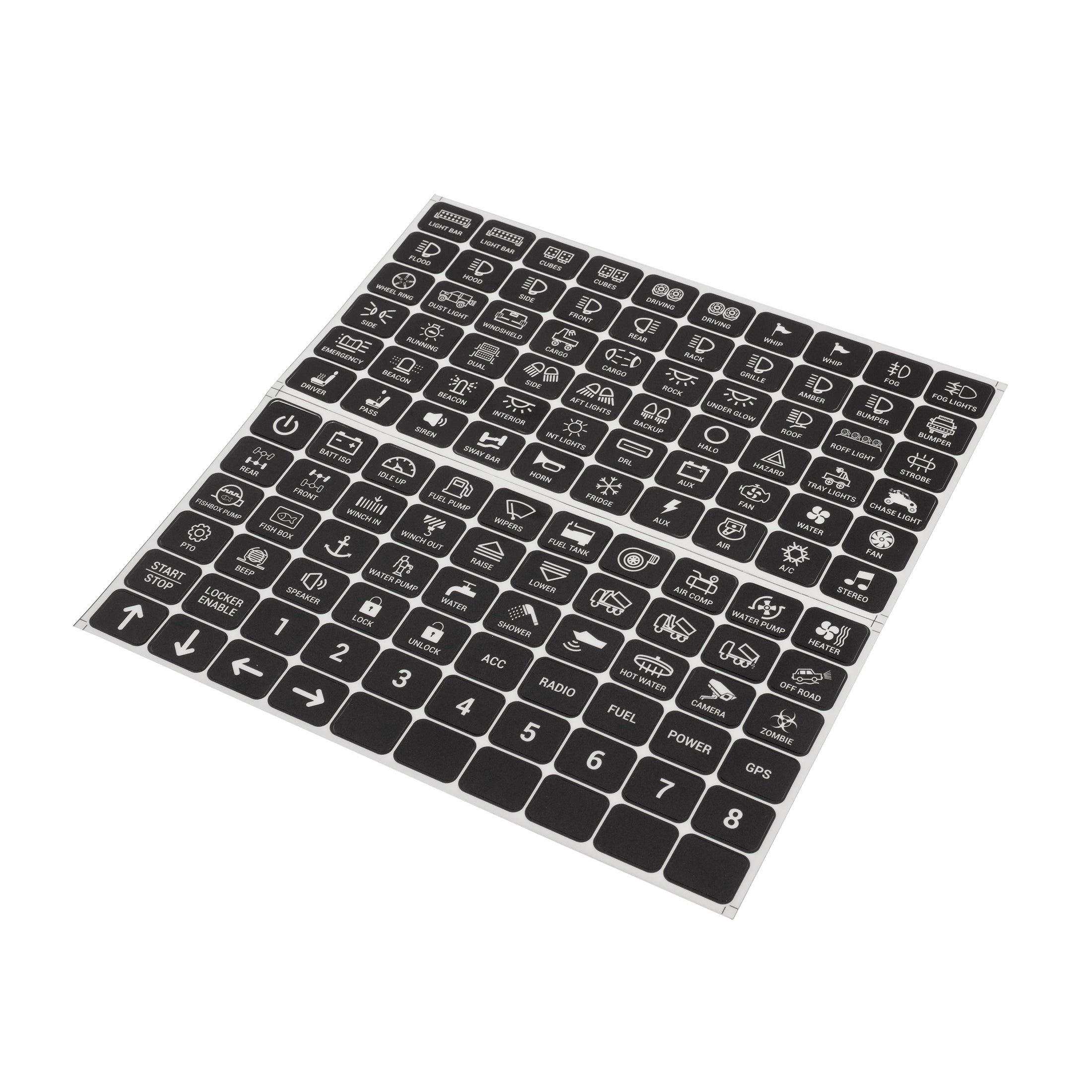 120 Universal Stickers for RA80 XL Switch Panel