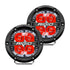 360-Series 4 Inch Led Off-Road Spot Beam Red Backlight Pair RIGID Industries