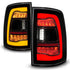 ANZO 09-18 Dodge Ram 1500 Sequential LED Taillights Smoke Black w/Switchback Amber Signal