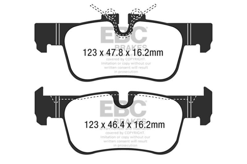 EBC 2016+ Mini Cooper Clubman (F54) 1.5L Turbo Redstuff Rear Brake Pads