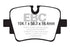 EBC 13+ Jaguar F-Type (Cast Iron Rotors Only) 3.0 Supercharged (340) Redstuff Rear Brake Pads