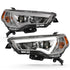 ANZO 14-18 Toyota 4 Runner Plank Style Projector Headlights Chrome w/ Amber