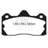 EBC 10+ Lotus Evora 3.5 Yellowstuff Rear Brake Pads