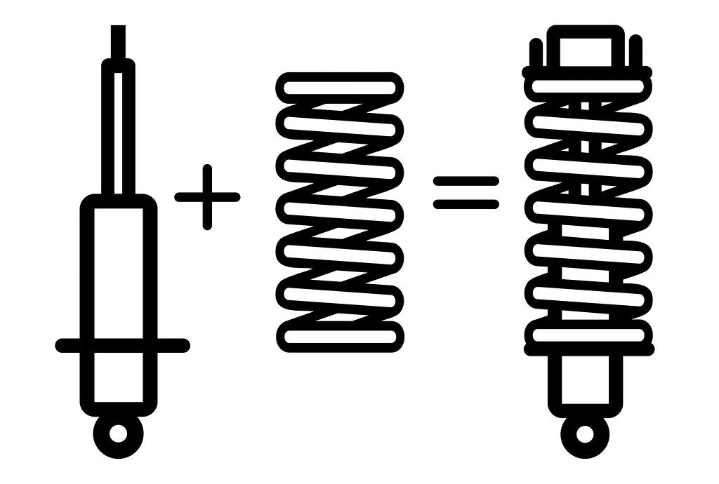 DOBINSONS ASSEMBLE PAIR OF STRUTS W/COIL AND CAP 0.5" LIFT PRELOAD - STRUTASSY220