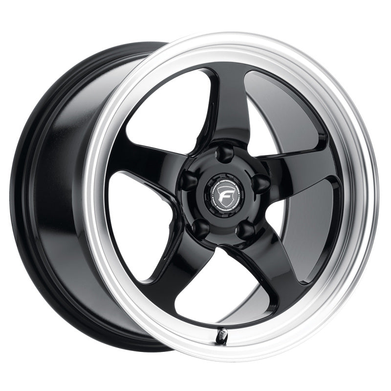 Forgestar D5 18x10 / 5x120.65 BP / ET+25 / 6.5in BS Gloss Black Machined Wheel