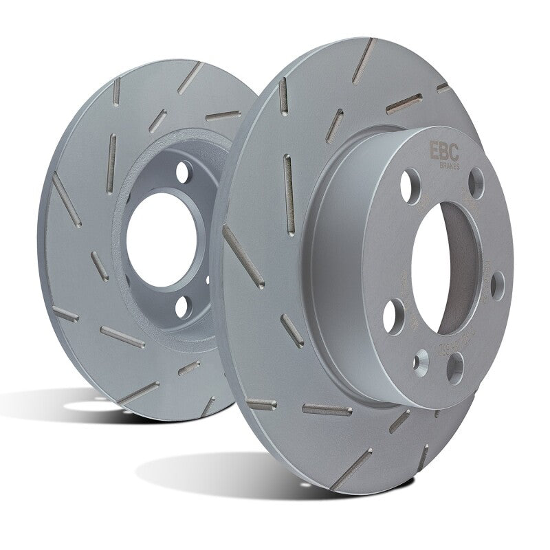 EBC 15-18 Subaru WRX USR Blackdash Sport Slotted Rear Rotors