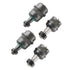 Synergy Jeep TJ/LJ/XJ/YJ/ZJ HD Knurled Front Ball Joint Set Dana 30/44 (w/2 Uppers + 2 Lowers)