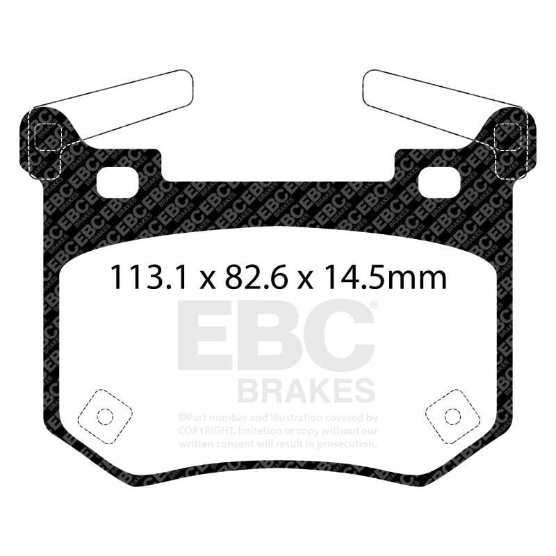 EBC 2017+ Kia Stinger 3.3L Twin Turbo Redstuff Rear Brake Pads