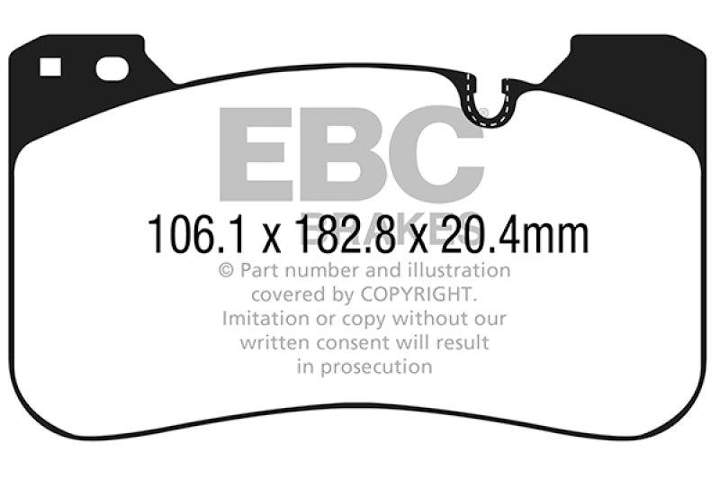 EBC 2018+ BMW M5 4.4TT (F90) Yellowstuff Front Brake Pads
