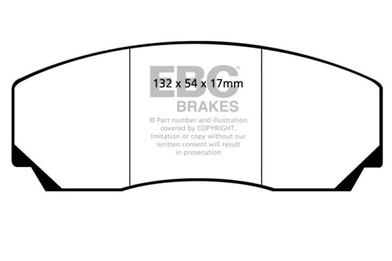 EBC 90-00 Aston Martin Vantage 5.3 (Twin Supercharged)(AP) Redstuff Front Brake Pads