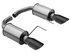 Roush 15-26 Mustang V6 / EcoBoost Black Tip Axle Back Exhaust