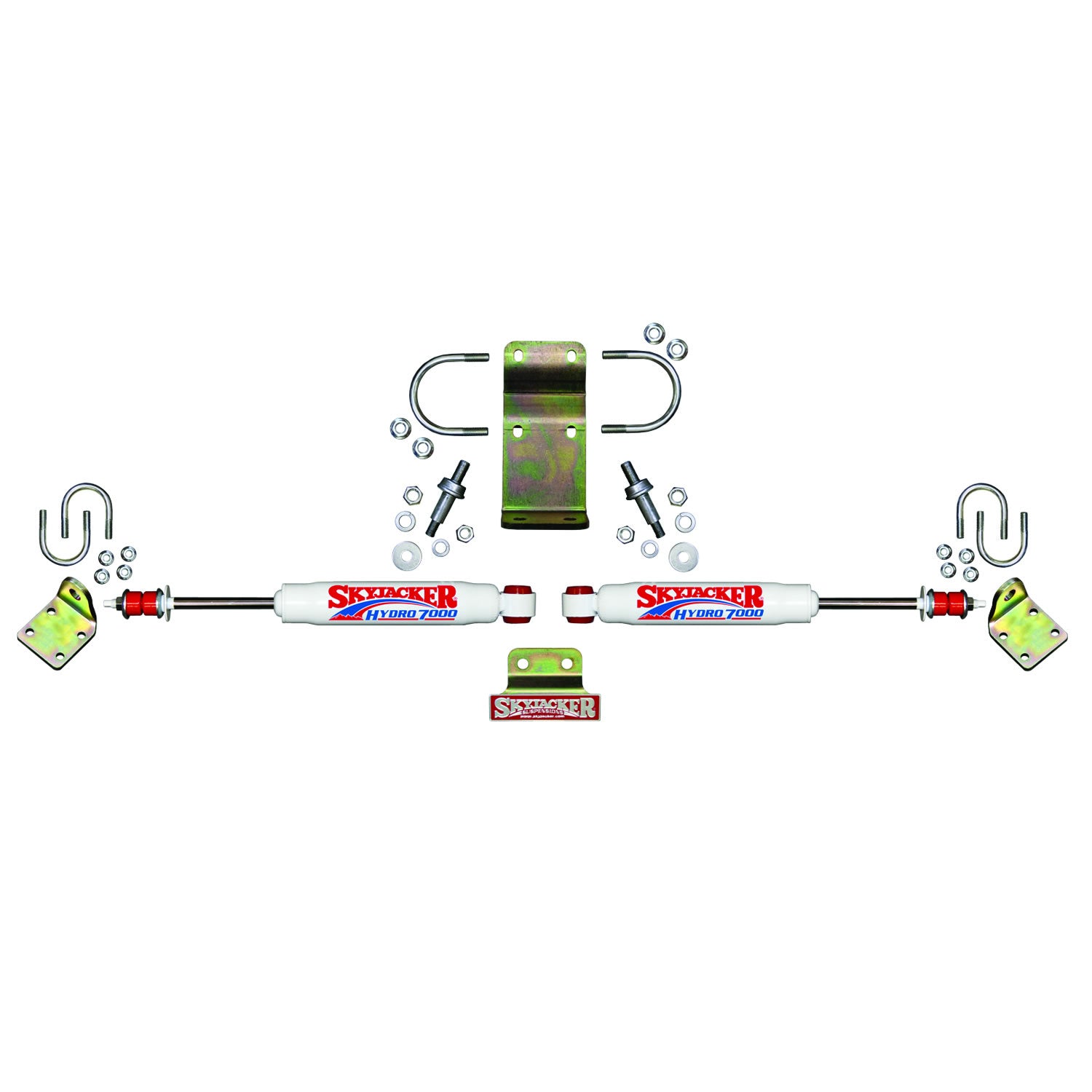 Steering Stabilizer Dual Kit Incl. Steering Dampers Mounting Brackets Hardware Boots Sold Separately Skyjacker