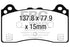 EBC 16-18 Ford Focus RS Bluestuff Front Brake Pads