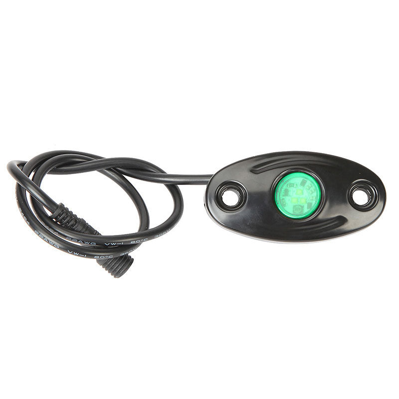 3 inch 9W Flood Beam Oval LED Rock Pickup Light (Green Color)