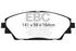 EBC 14+ Mazda 3 2.0 (Japan Build) Yellowstuff Front Brake Pads