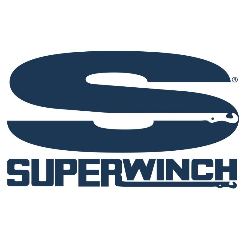 Superwinch 10000 LBS 12V DC 3/8in x 54ft Synthetic Rope Scorpion 10000SR Winch - Black Powdercoat