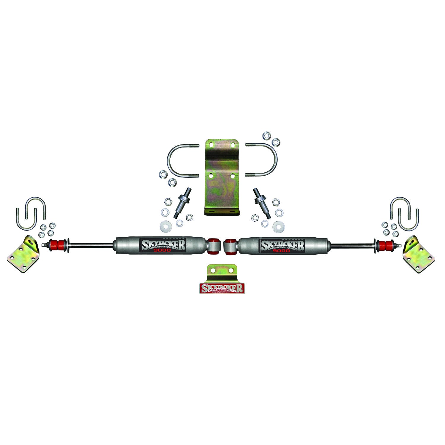 Steering Stabilizer Dual Kit Silver Body Hardware Boots Sold Separately Skyjacker
