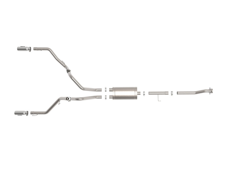 aFe 21-26 Ford F150 Tremor Gemini XV 3IN 304SS Cat-Back Exhaust Dual Rear Exit w/Polished Tips