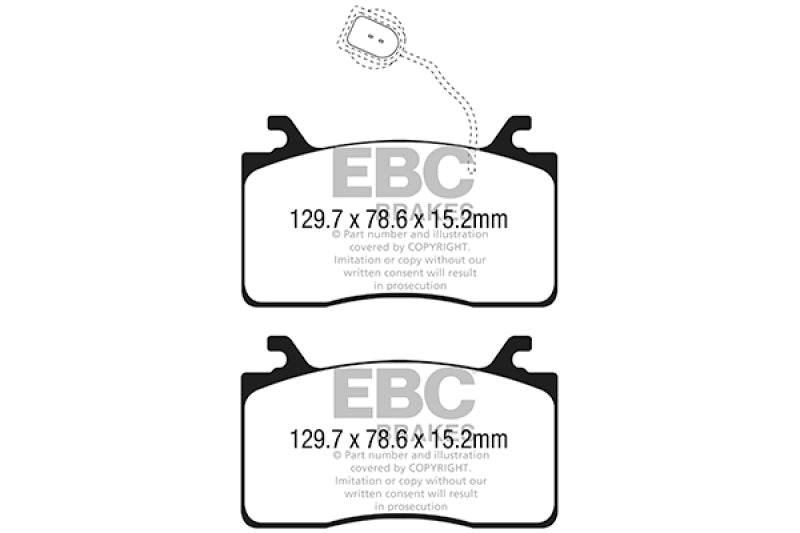 EBC 2016+ Alfa Romeo Guilia 2.0T Yellowstuff Front Brake Pads