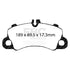 EBC 2018+ Porsche Cayenne (3rd Gen) 3.0L Turbo Bluestuff Front Brake Pads