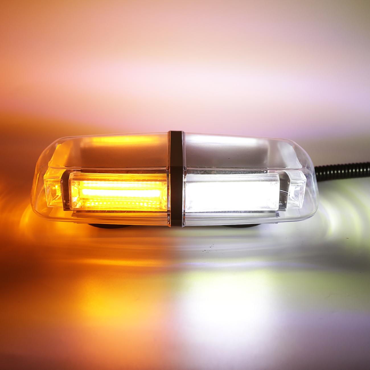 6 COB LED Magnetic Base Emergency Vehicle Light Flash Strobe Light Amber/Amber&White
