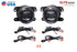 Elite Series Type M Fog Lamps, White Pair Diode Dynamics
