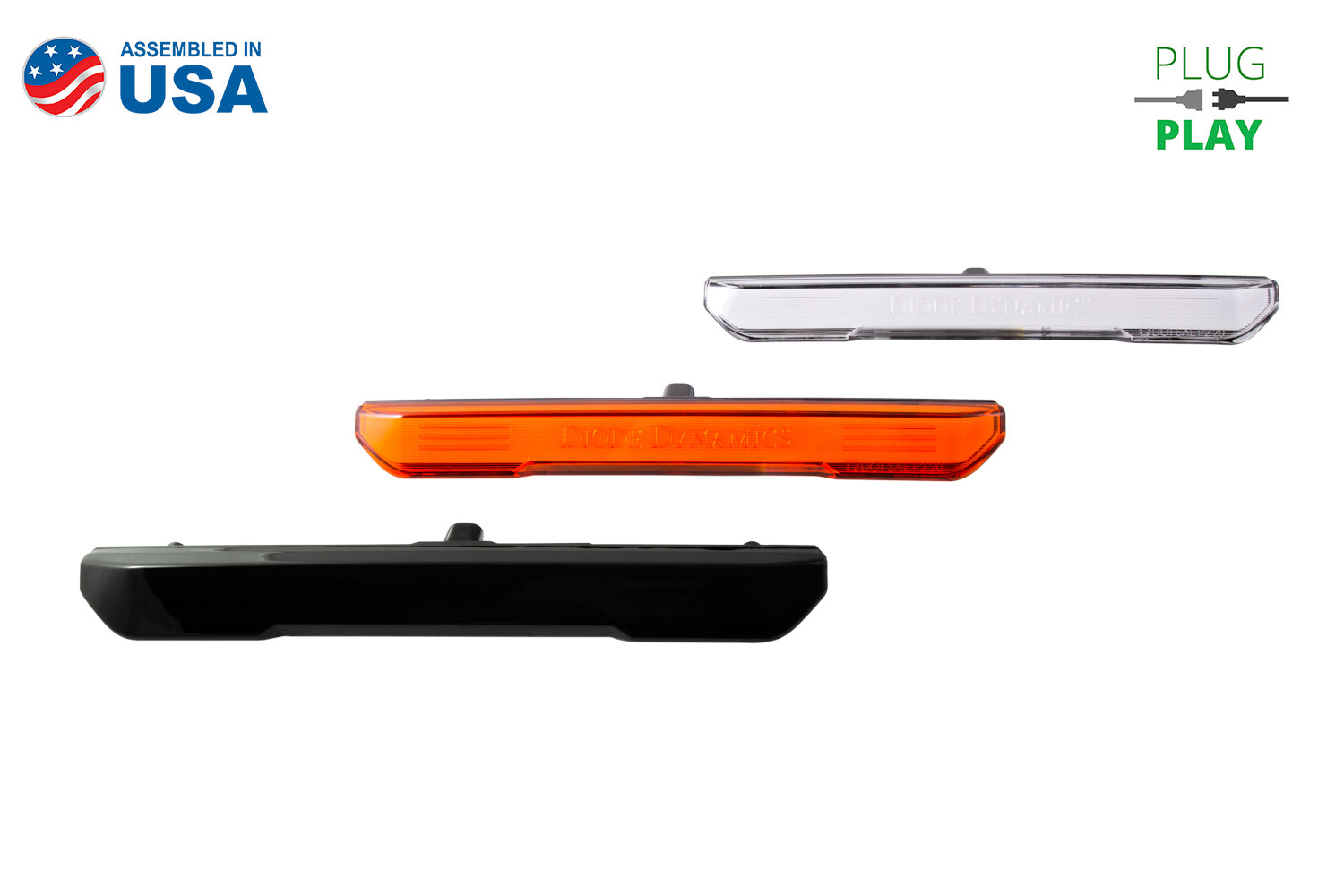 LED Sequential Sidemarkers for 20-21 Sierra 2500/3500 HD Clear Set Diode Dynamics