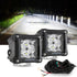 NEW 3" LED Pods Light Spot/Flood Multicolor frame with wiring harness for JEEP