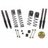 Suspension Lift Kit w/Shock 2-2.5 Inch Lift 18-19 Jeep Wrangler W/Frt. And Rear Dual Rate/Long Travel Series Coil Springs Extended Sway Bar End Links Grade 8 Mounting Hdwr Black MAX Shocks Skyjacker