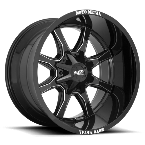 MO970 18X10 5X5.0/5.5 G-BLK MILL SPK -24