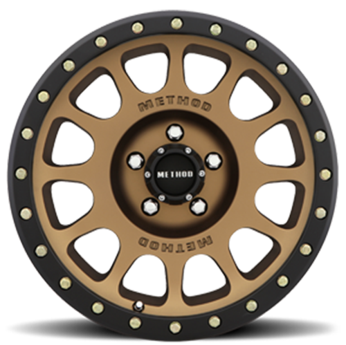 Aluminum Wheels 18x9 NV MR305 Bolt Pattern 5 On 150 Offset 0 Lip Size 1.34 Method Bronze BRZ Black Street Loc Method