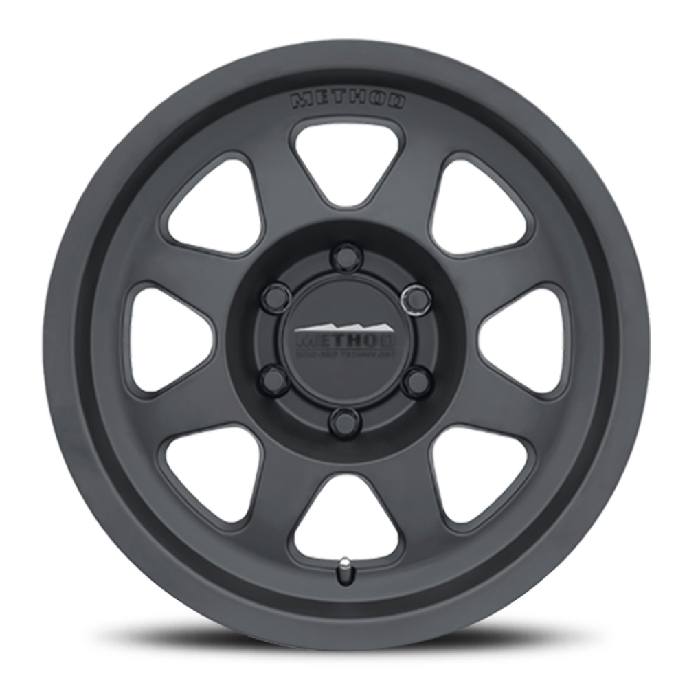 Aluminum Wheels 16x6.5 Bead Grip MR701 Bolt Pattern 6 On 180 Offset 90 Lip Size 0 Matte Black MB Method