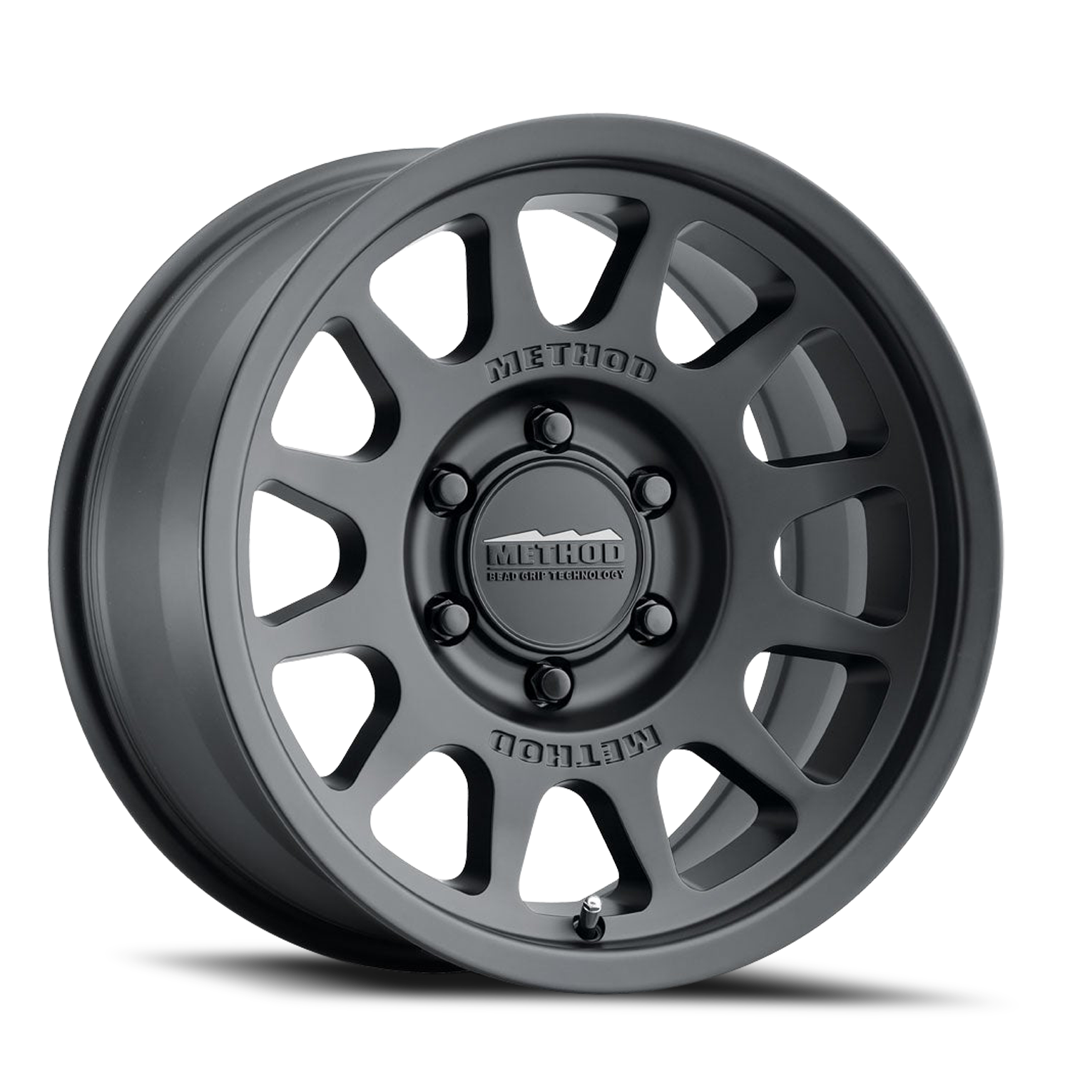 Aluminum Wheels 16x8 Bead Grip MR703 Bolt Pattern 6 On 139.7 Offset 0 Lip Size 1.22 Matte Black MB Method