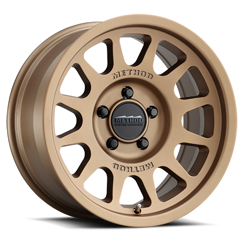 Aluminum Wheels 17x8.5 Bead Grip MR703 Bolt Pattern 5 On 127 Offset 0 Lip Size 1.18 Method Bronze BRZ Method