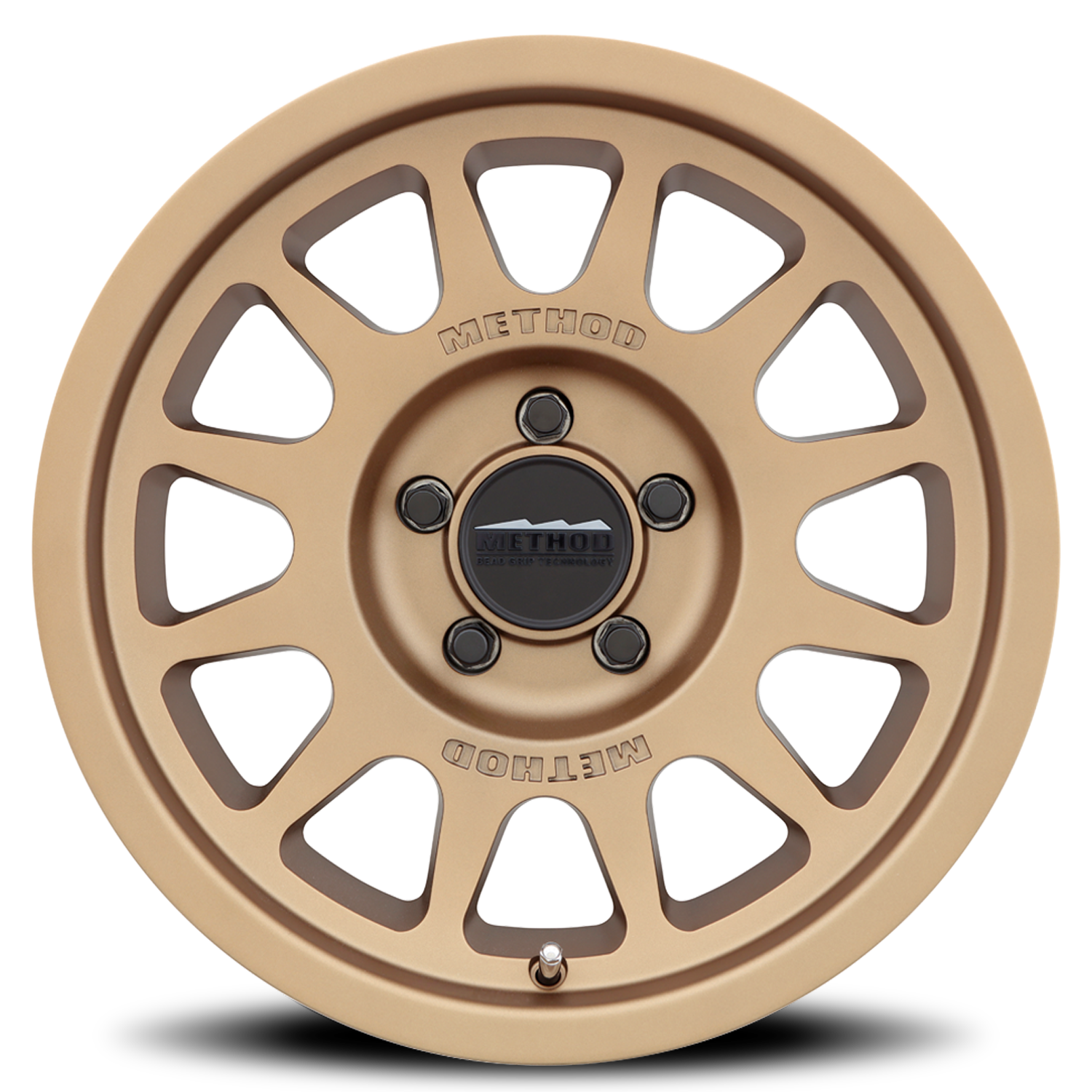 Aluminum Wheels 17x8.5 Bead Grip MR703 Bolt Pattern 5 On 127 Offset 0 Lip Size 1.18 Method Bronze BRZ Method