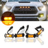 LED Front Hood Grille Light Amber Light Retrofit with Wiring Harness for Toyota Tacoma 2016-2019 TRD PRO (Amber shell)