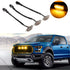 (3pcs/set)  LED Front Grille Lights Raptor Style Amber Light Fit for Ford F150 F250 F350 (Amber shell/ Smoked shell£©