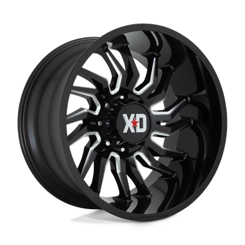 XD858 22X10 8X180 GLOSS BLACK MILL -18MM
